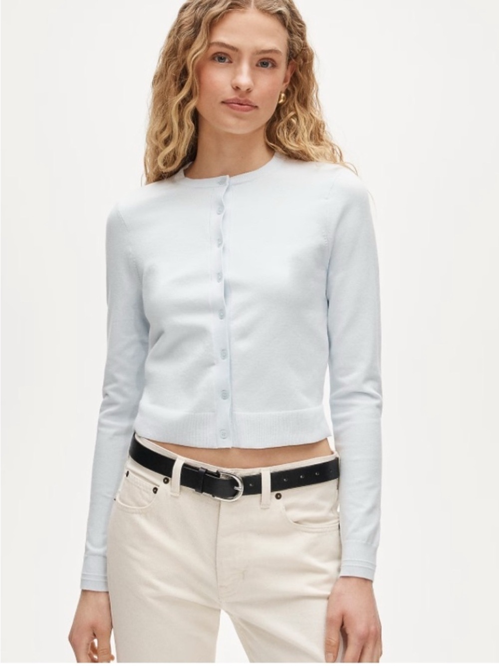 NWT J.Crew Jackie Cardigan Sheer Blue size L